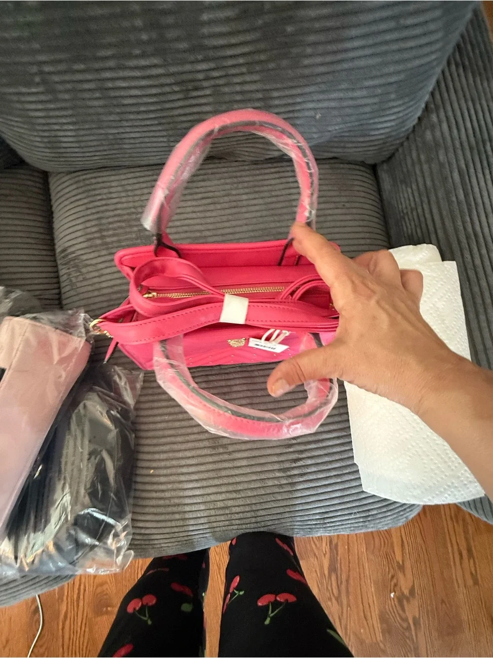 Jessica Simpson Bright Pink Structured Top-Handle Women's Bag retail $75